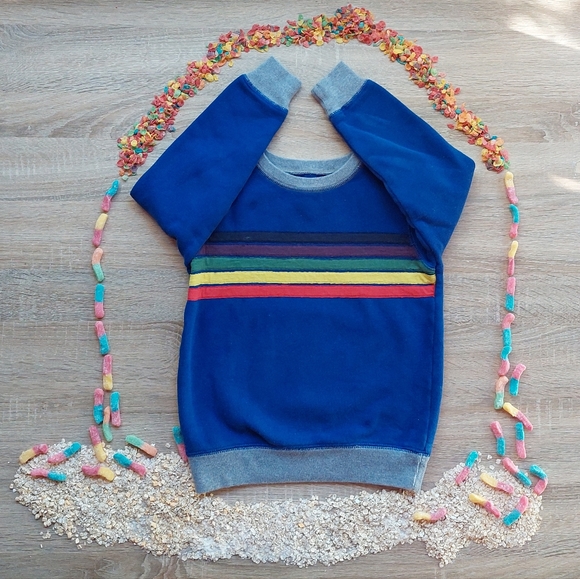 Mini Boden guc stripey sweatshirt 6-7 years - Picture 2 of 16